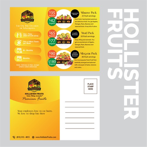 Hollister Fruits Postcard