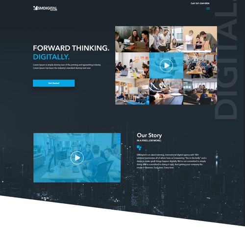 Digital agency home page 