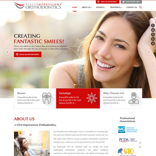 Homepage Redesign for Orthodontics Website