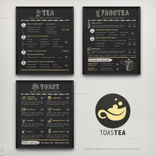Menu design for a new tea shop