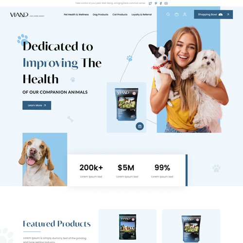 Pet Health & Wellness Website Concept