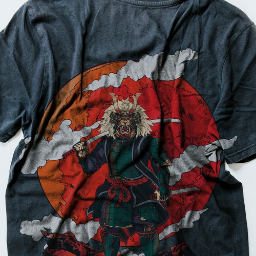 Design lion samurai
