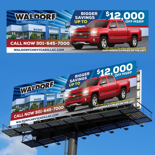 Waldorf Chevy catchy billboard