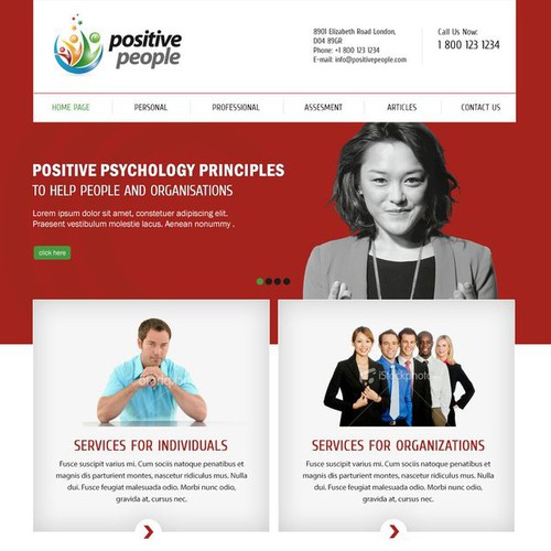 website design for Positive People