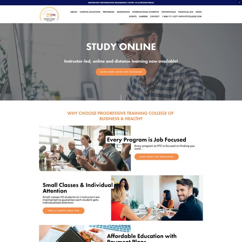 Website Design for PT College