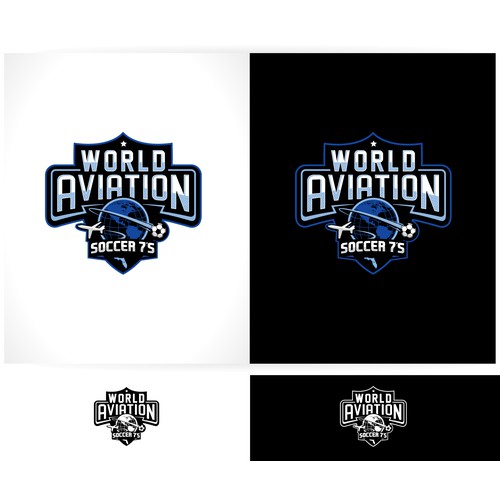 Logo required for international Soccer Tournament with aviation theme.