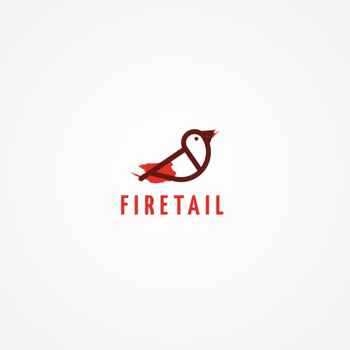 minimal firetail bird logo for fashion company