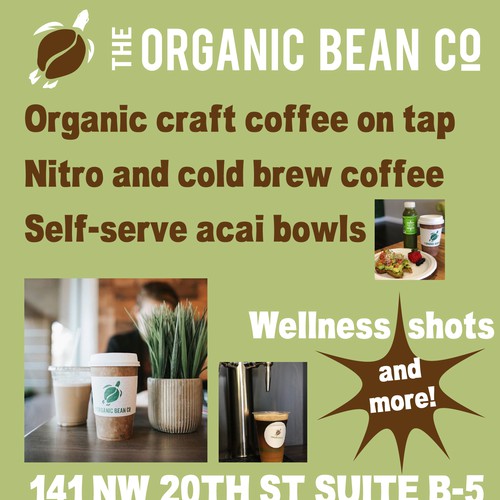 Informative Flyer of the organic bean co.