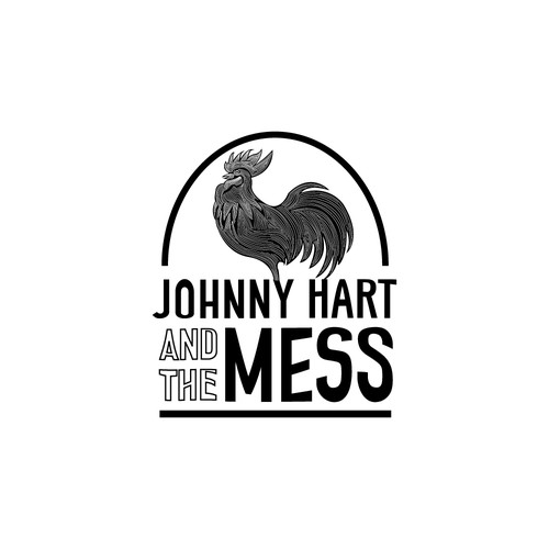 Logo concept for "Johnny Hart and the Mess"