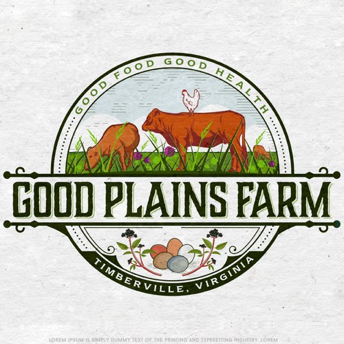 Logo for "Good Plains Farm"