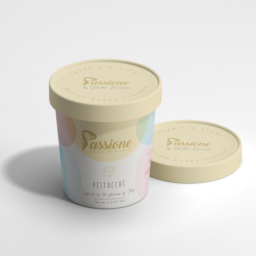 Ice cream pint packaging design