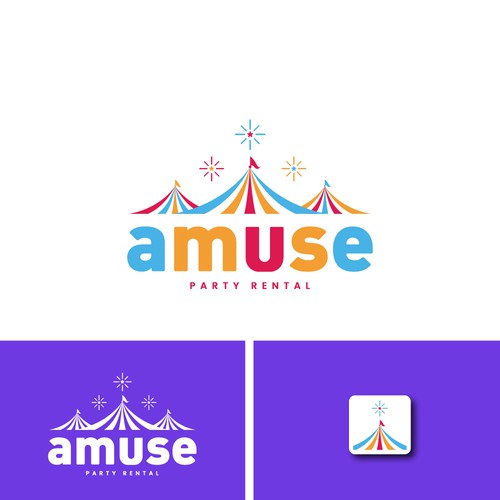 Logo for party rental AMUSE