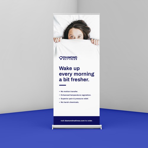 Clean banner concept for mattress company