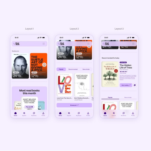 AI Books app design