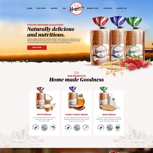 Harpers Bread Website Concept