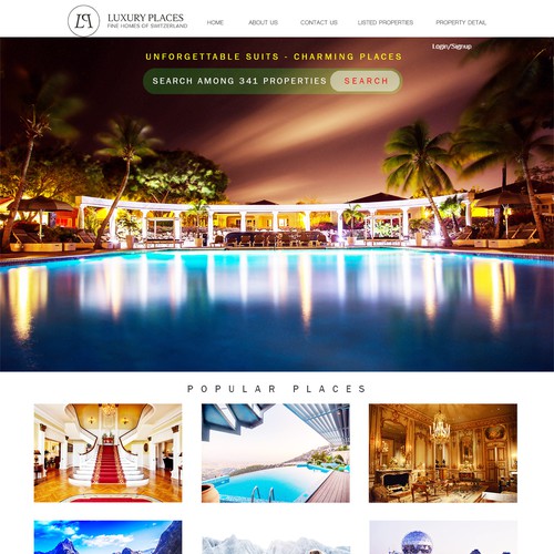 Luxury places website design
