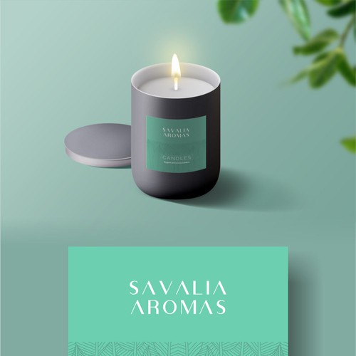 Savalia Aromas Candle Label Design