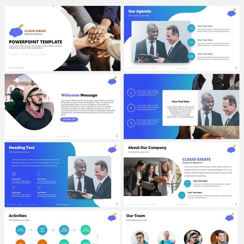 Powerpoint Template for Cloud Girafe