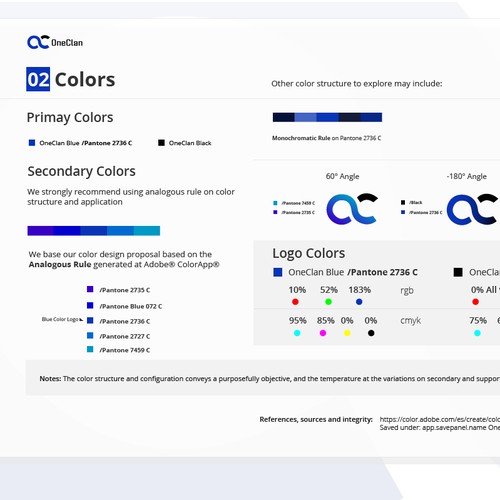 Branding Book for OneClan.es