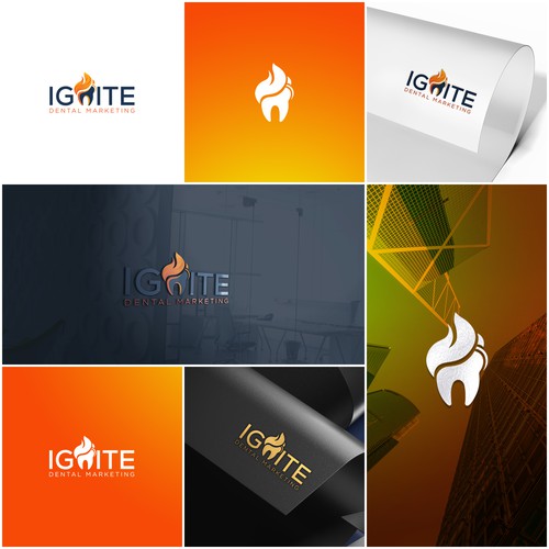 logo "IGNITE" for dental marketing