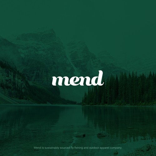 A simple wordmark for 'mend'