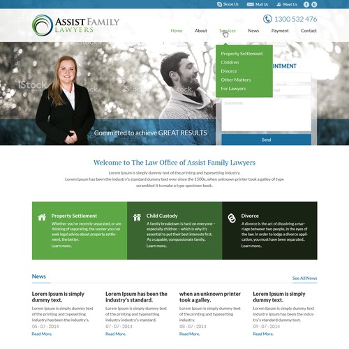 Create a website for Assist Family Lawyers