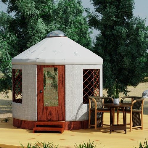 The 3d  yurt design for a company