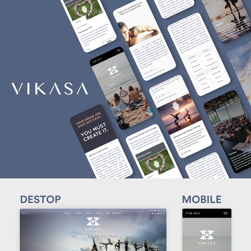 Yoga landing page mobile