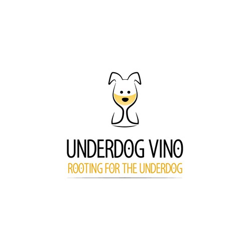 dog including vine-glass