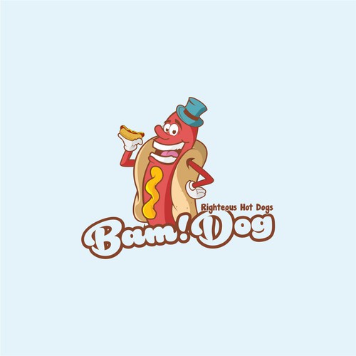 hot dog character logo