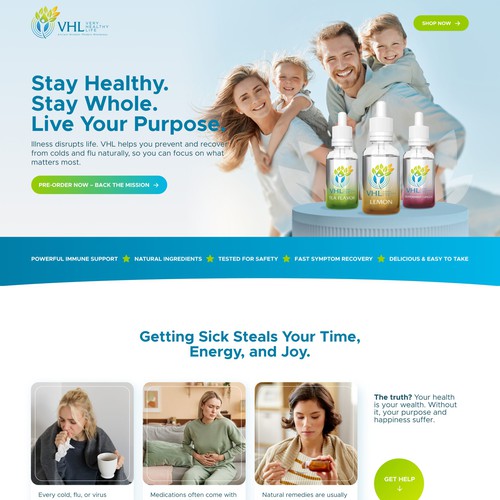 Functional Wellness Landing Page for Pre-Sales (Very Healthy Life)