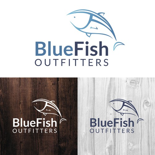 Clean, Vibrant, Powerful Retail Logo for Bluefish Outfitters