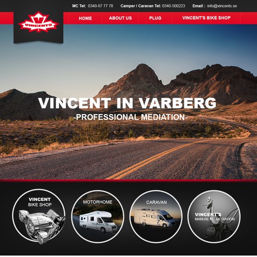 Create visually INSPIRING, powerful website for Swedens largest Motorbike & RV dealer!