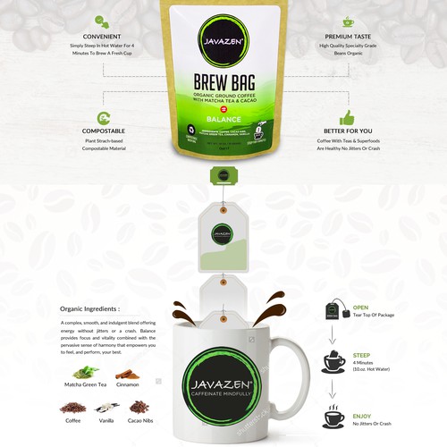 Healthy Coffee Company needs a clean sales oriented landing page