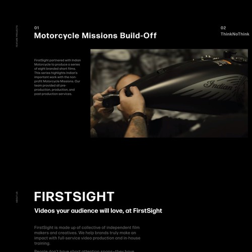 Web design concept for FirstSight