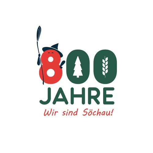 Logo for the 800 anniversary of Söchau, Austria