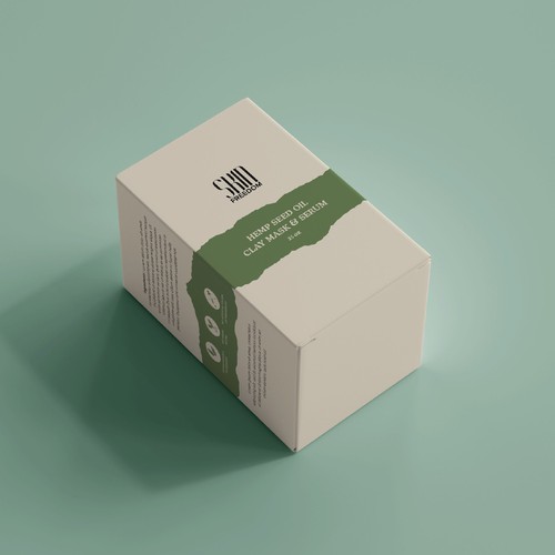 Outer box for hemp oil based skin care