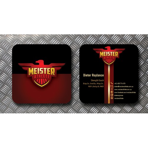 Meister Athlete needs a new business card