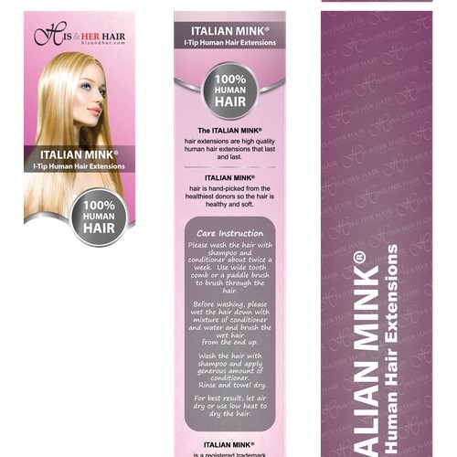 New I-tip package design for hair extensions