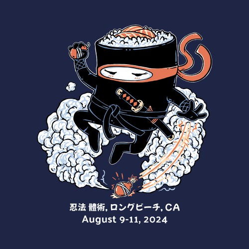 Ninja Sushi T-shirt Design for Annual Martial Arts Seminar