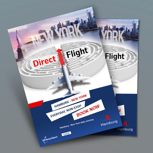 New York Flight Plane Poster