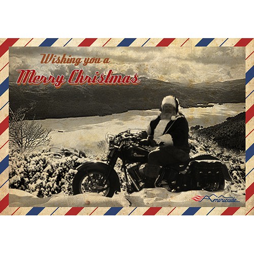 Design a Motorcycle Touring Rally Christmas Card