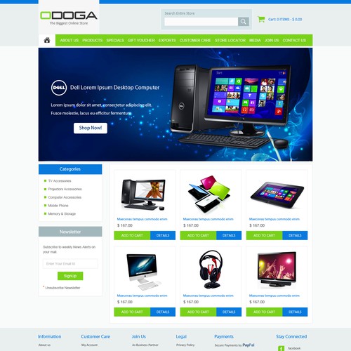 Consumer Electronics E-Commerce website desgin