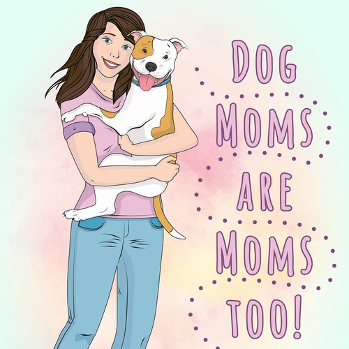 Mother's Day Greeting Card Illustration