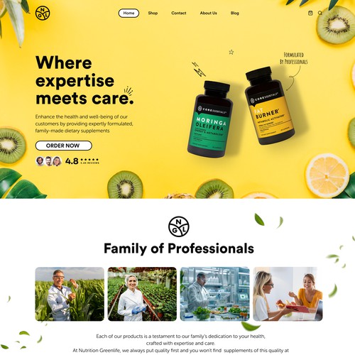 Dietary supplements Shopify Website