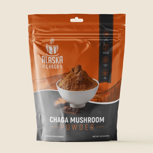Mushroom Powder Pouch Bag Design