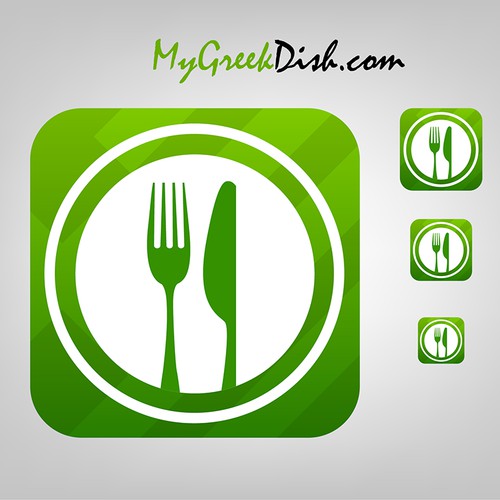 IOS7 styled app icon for MyGreekDish.com