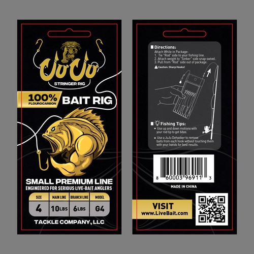 JUJU Fishing Rig Packaging