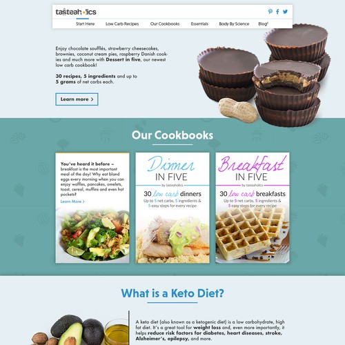 Clean and friendly Webdesign for Healthy-food Blog