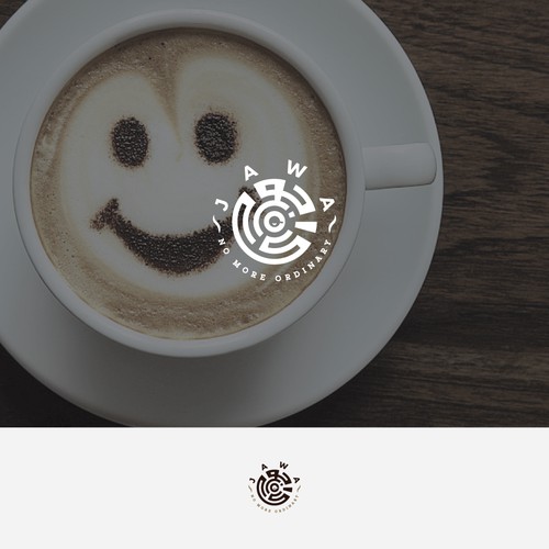  New classic Coffee Shop logo english arabic logo JAWA جوى